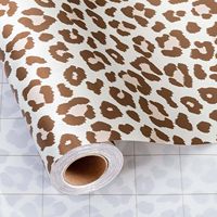 Papier cadeau imprimé léopard marron, 17 pouces x 32,8 pieds, recyclable, simple face, pour anniversaire, baby shower, artisanat