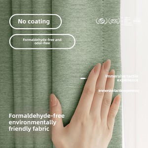 Cortinas de ventana de Bahía de dormitorio moderno de gama alta personalizadas, ojal opaco completo, plisado de ambiente sencillo y fresco grueso - Product Image 3