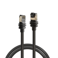Câble Ethernet étanche Starlink Gen3/Mini 100FT Cat6 Type-C pour charge rapide 5A, construction métallique, ordinateur, imprimante, noir