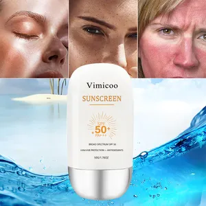 All'ingrosso prevenire scottature solari per la pelle a linee grossolane e sottili lozione idratante organica crema per il viso Spf 50 crema solare