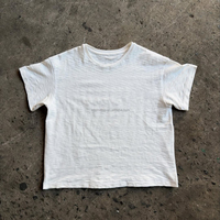 Camiseta Squirorkop Personalizada de Algodón Blanco para Hombre, Ligera, Lavada, 230gsm, Corte Cuadrado, Hombros Caídos, Estilo Urbano