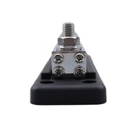 M10 Max 300V 600A Bus Bar 5 Terminal Bloc de distribution d'alimentation Connexion pour véhicule marin RV Bateau Noir