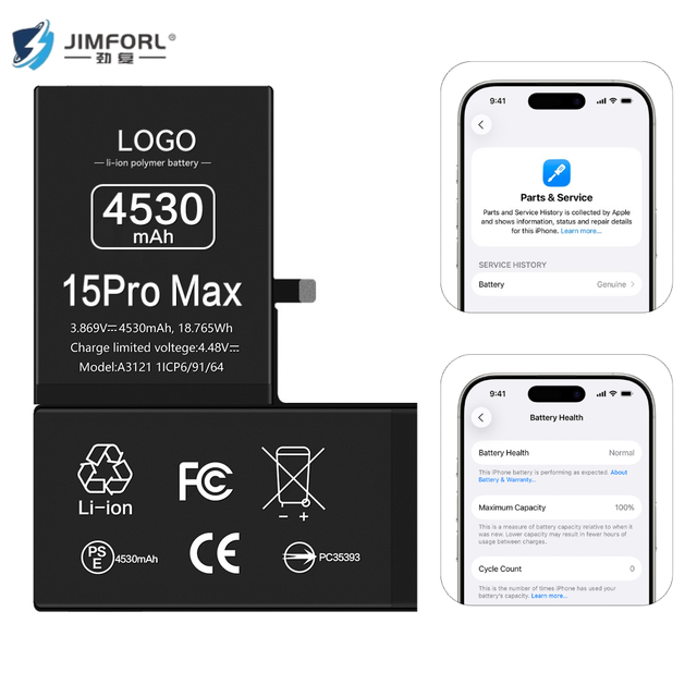 4530mAh Diagnostic Phone Battery Genuine for iphone 15 Pro Max Smartphone Battery Replacement Batterie Original