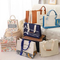 Sac fourre-tout en toile pour femmes, imprimé avec un logo personnalisé, respectueux de l'environnement, en matériau recyclé, impression sérigraphique, fermeture à glissière