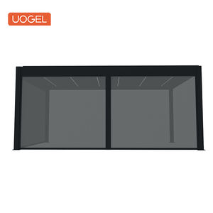 Pergola 전망대 및 파빌리온 방풍 지퍼 트랙 쉐이드 용 야외 방풍 지퍼 트랙 전동 롤러 블라인드 전동 커튼 - Product Image 4