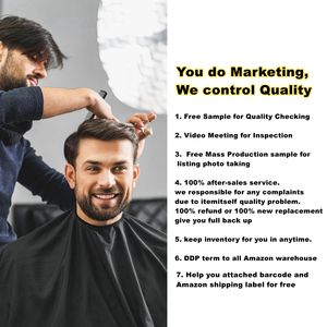 Prezzo all'ingrosso Salon Beauty Barber Shop Famous Branded Private labeled Hair Cutting Clothes For Men, Logo personalizzato Barber Cape - Product Image 4