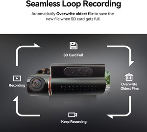 กล้องวิดีโอ Dvr ในรถยนต์ขนาดมินิ2023 P,กล้องติดรถยนต์ Dvr คู่ด้านหลัง2160P ควบคุมด้วย WiFi ในตัวกล้องติดรถยนต์ด้วย Blackbox 4K 1080 - Product Image 6