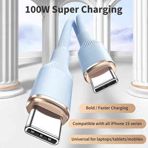 Cable de Carga Rápida Tipo <span class=keywords><strong>C</strong></span> a Tipo <span class=keywords><strong>C</strong></span> de 240W, TPE, para Android, iPhone Serie 15-17 - Product Image 3