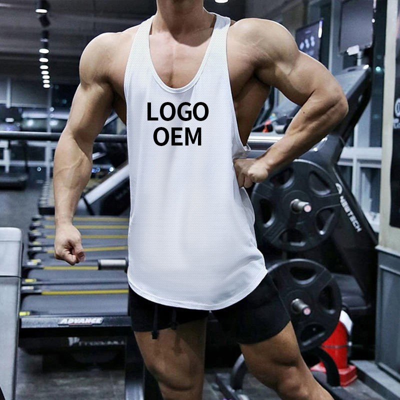 Men's Workout Tank Tops Muscle Cut Off Sleeveless Crewneck