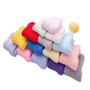 22 Colors sleeping winter rainbow color socks woman fluffy thick purple pink girls thermal cozy soft flecce fuzzy socks