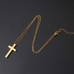 Nuovo arrivo collana croce in acciaio inox elegante gesus religioso uomini donne collana pendente - Product Image 4