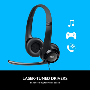 Logitech H390 USB Wired Headset Stereo Headphones with Noise-Cancelling <b>Microphone</b> for <b>PC</b>/Mac/Laptop - Product Image 5