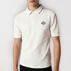 เสื้อเชิ้ตผู้ชายผ้าเทอร์รี่ผสมถักแบบสบายๆ ขายดี ระบายอากาศได้ดี รับสกรีนโลโก้ เสื้อเปล่าแขนสั้นสำหรับผู้ชาย - Product Image 1