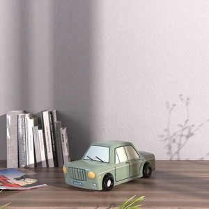 Hand bemalte dekorative Küchen geschirr Porzellan klassisches Coupé Pony Auto Modell Miniatur behälter Keramik Vorrats glas - Product Image 4