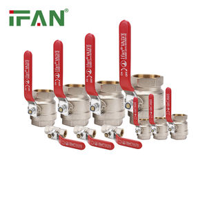 IFAN Fábrica OEM Amostra Grátis Latão Válvula De Esfera De Água 1/4 ''-4'' Válvula De Latão Vermelho Long Handle Válvula De Esfera De Latão - Product Image 1