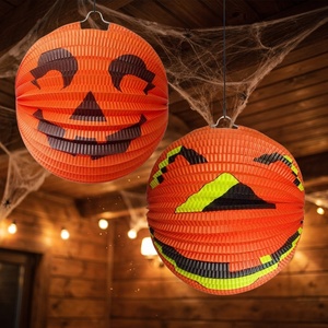 EASTTERN PARTY Lanterne di Carta Cilindriche Pieghevoli Fatte a Mano per <span class=keywords><strong>Halloween</strong></span>, 10 CM, per Decorazioni Domestiche e per Feste - Product Image 2