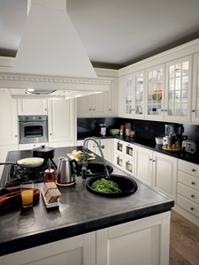 JINGSHUN - Muebles de Cocina Modernos de Estilo Francés con Gabinetes de Roble, <span class=keywords><strong>Isla</strong></span> y Encimera de Mármol, Gabinetes de Cocina en Paquete Plano para Casa o Villa - Product Image 4