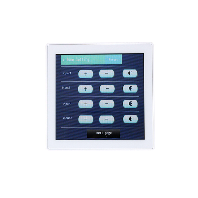 DCON-6 4-inch Dante System Wall Control Panel with POE, Function Customization and Touch Screen for DSP-880N+, 880ND+ and 880M+