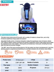 핫 세일 9D VR 가상 현실 VR 오토바이 전기 모터 엔터테인먼트 게임 모터 VR 레이싱 게임기 판매 - Product Image 6
