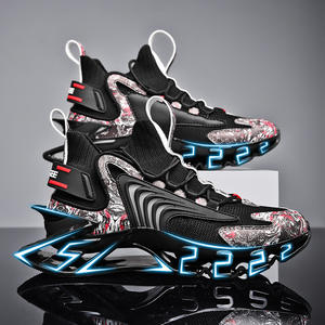 Nouvelles chaussures à bord de couteau à la mode et confortables avec coussin d'air côtelé respirant et chaussures à la mode à tige en maille - Product Image 5