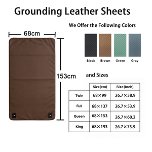 绿色PU皮革床用接地垫，导电片可减少静电，改善睡眠质量，厂家直供 - Product Image 6