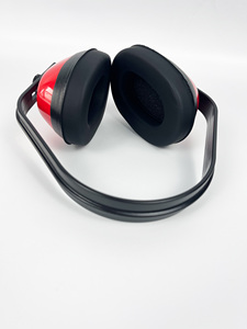 <span class=keywords><strong>Casque</strong></span> anti-bruit professionnel rouge résistant aux chocs avec coussinets d'oreille souples - Product Image 6