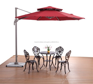 <span class=keywords><strong>Playa</strong></span> de doble techo en forma de energía Solar Led luz voladizo mercado invertido jardín al aire libre <span class=keywords><strong>playa</strong></span> gran Patio romano paraguas - Product Image 1