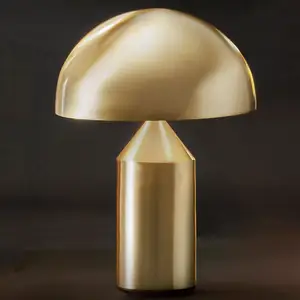 Lámpara de mesita de noche G9 con forma de seta nórdica, de Metal dorado, para sala de estar, dormitorio, estudio, café, oficina, moderna