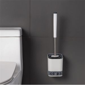 แปรงทำความสะอาดห้องน้ำซิลิโคนขนแปรงนุ่ม TPR พร้อมที่วางพลาสติก ขายดี - Product Image 2