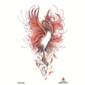 Tatuajes Temporales Personalizados en 3D, Resistentes al Agua, Papel de Transferencia de Agua, Película PET, Duración de 5 a 7 Días, Diseños de Animales, Lobos, Dragones y <span class=keywords><strong>Flores</strong></span> - Product Image 3