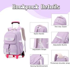 Mochilas Escolares Económicas con Ruedas Extraíbles para Subir Escaleras, Proveedor de Bolsas de China, Bolsas para Niñas - Product Image 6