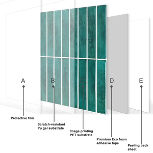 Piastrelle a mosaico con Peel and Stick in pietra bianca <span class=keywords><strong>per</strong></span> la <span class=keywords><strong>cucina</strong></span> Backsplash pannello a parete Peel e Stick Wall mattonelle - Product Image 6