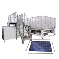 Machine de recyclage de modules solaires Boîte de jonction à cadre en verre Usine de séparation de matériaux de masse noirs