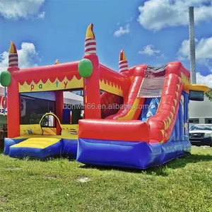 Bán tốt nhất Inflatable Bouncer lâu đài cho trẻ em Inflatable Nhà Bên nhảy nảy và trượt Combo ngoài trời