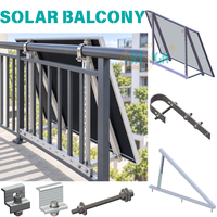 Système de montage de panneaux solaires Art Sign pour balcon d'appartement, support solaire triangulaire flexible, système de montage photovoltaïque en aluminium OEM