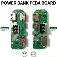 Module de circuit imprimé pour batterie externe avec affichage numérique LED, certifié CE RoHS, multi-USB et chargement rapide Type-C
