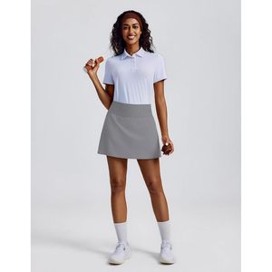 Falda de tenis para mujer, cintura alta, línea A, ligera, atlética, para golf, con bolsillo para pantalones cortos, ropa deportiva - Product Image 5