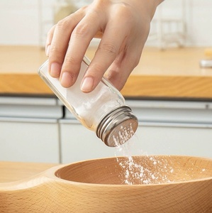 Barattoli in Vetro <span class=keywords><strong>per</strong></span> Spezie con Pennarello a Gesso e Imbuto, Set Completo di Barattoli Quadrati in Vetro da 4 Oz con Tappo Ermetico e Coperchio Versatore/Setaccio - Product Image 4