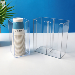 Tp1001 Acrylic Cup <b>Holder</b> 8.5X8.5X20Cm Minimalist Drinkware Storage Rack For Milk Tea Shops And Hotels - Product Image 4
