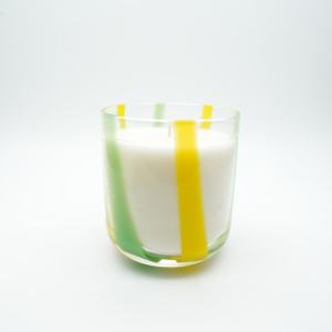 Bougie artisanale en verre transparent, contenants en verre recyclables bleu et <span class=keywords><strong>jaune</strong></span>, bougie personnalisée pour la décoration de fête et de la maison - Product Image 4