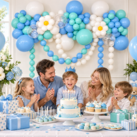 Ensemble de 46 ballons en papier en forme de nœud papillon, de bulle et de cœur pour la décoration de fête d'anniversaire, de mariage ou de la Saint-Valentin