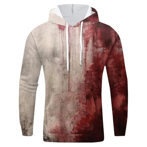 Fabricant de sweatshirt personnalisé 500gsm poids lourd épais vieilli recadrée caractère imprimé sweat à capuche pour hommes avec poches - Product Image 5
