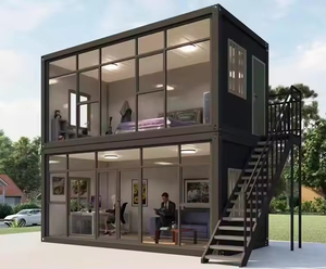 Kits de Casas Contenedor Prefabricadas con Paneles Sándwich Transpirables, Edificio de Oficinas en <span class=keywords><strong>Puerto</strong></span> Rico, Cabaña Portátil Apilable de 2 Pisos para Minería - Product Image 4