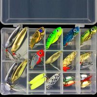 VIB – ensemble de leurres de pêche en métal, Set de leurres Wobblers, Kit cuillère à brochet, matériel de pêche, leurre artificiel, 21 pièces