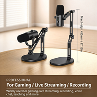 Support de microphone de bureau réglable en métal Rayco PC22, bras articulé à 180 degrés, pince pour micro, adaptateur 3/8"-5/8" compatible avec MV7X SM7B