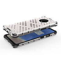 Couverture de téléphone mince transparente en nid d'abeille en TPU pour coque arrière antichoc Oneplus 7T