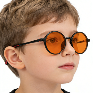 Lunettes pour enfants OEM ODM avec verres orange et rouge, filtre anti-lumière bleue, lunettes bloquant la lumière bleue - Product Image 3