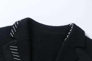 Automne hiver nouveau manteau de laine femmes casual à manches longues pardessus femme revers long pardessus - Product Image 2