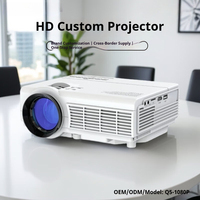 Mini projecteur portable Android 9 LED 1080P LCD avec son stéréo HIFI et fonction 3D, mise au point automatique, pour cinéma maison, chambre ou appartement