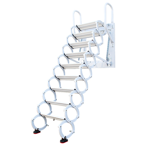 Escalera retráctil manual moderna <span class=keywords><strong>para</strong></span> uso doméstico, montada en la pared, <span class=keywords><strong>para</strong></span> interior/<span class=keywords><strong>exterior</strong></span>, con capacidad de carga de 300 kg. - Product Image 2